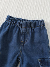 Calça Jeans Cargo Bebê Menino Jogger