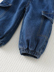 Calça Jeans Cargo Bebê Menino Jogger