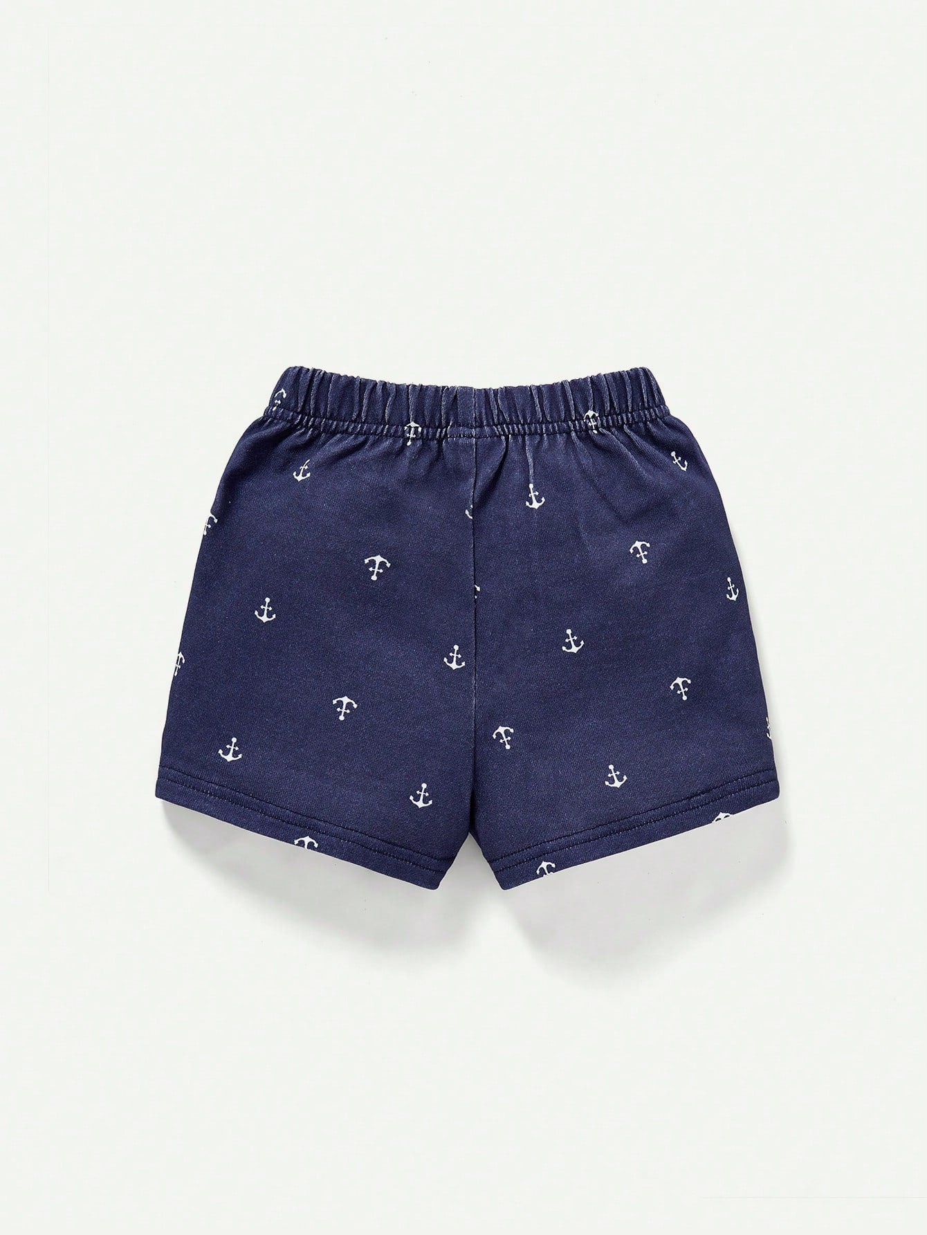 Conjunto Bebê Menino Camiseta e Shorts Estampa Âncora