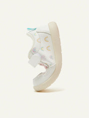 Tênis Infantil Menina Arco-Íris Velcro Branco