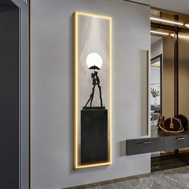 Quadro Decorativo Esculturas Abstratas LED - Art Luxury Kabannas 