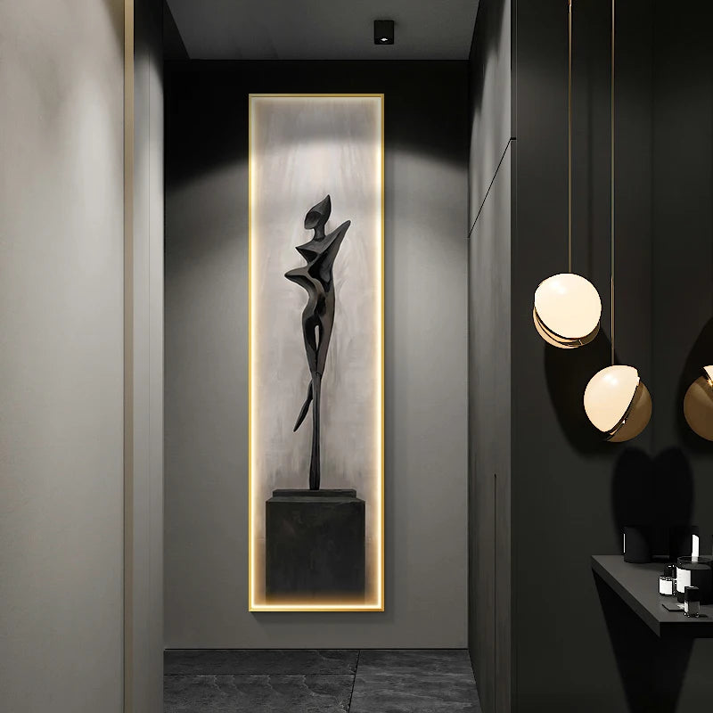 Quadro Decorativo Esculturas Abstratas LED - Art Luxury Kabannas 