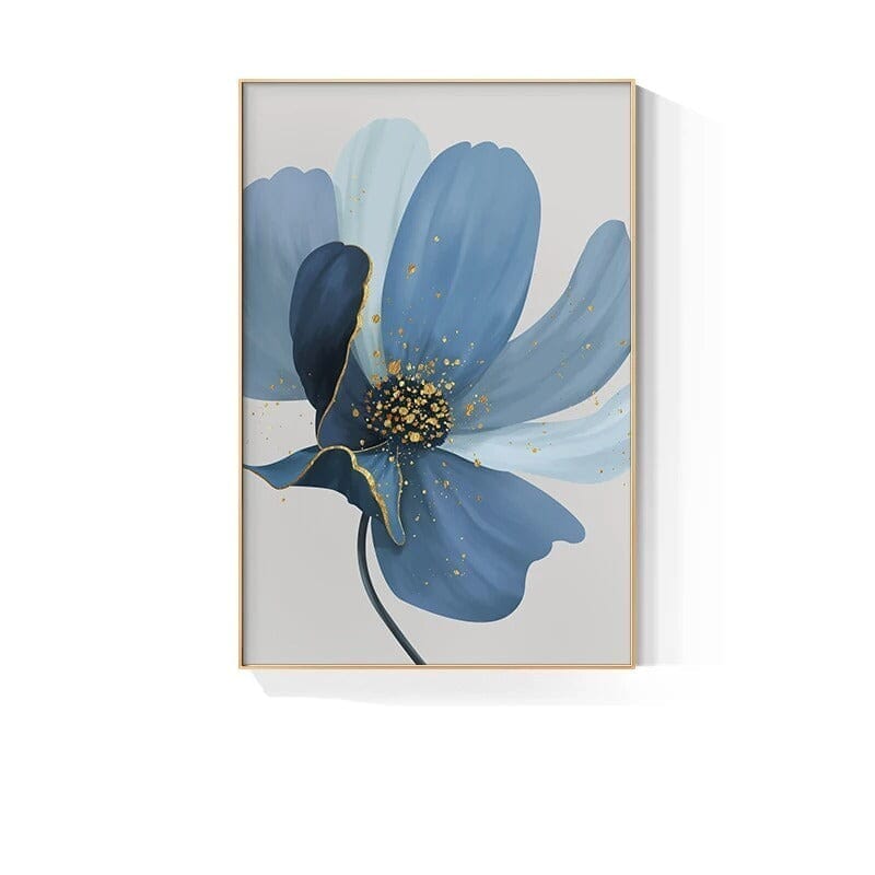 Quadro Decorativo Flor Azul Kabannas Modelo 04 40 x 60 CM 