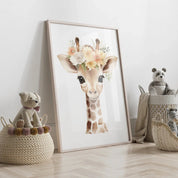 Quadro Decorativo Infantil Trio: Elefante, Leopardo e Girafa Quadro Decorativo 03 Kabannas 