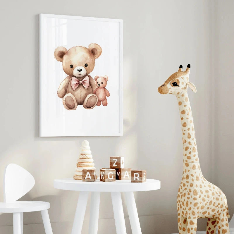 Quadro Decorativo Infantil Trio Ursos Encantadores Quadro Decorativo 02 Kabannas 
