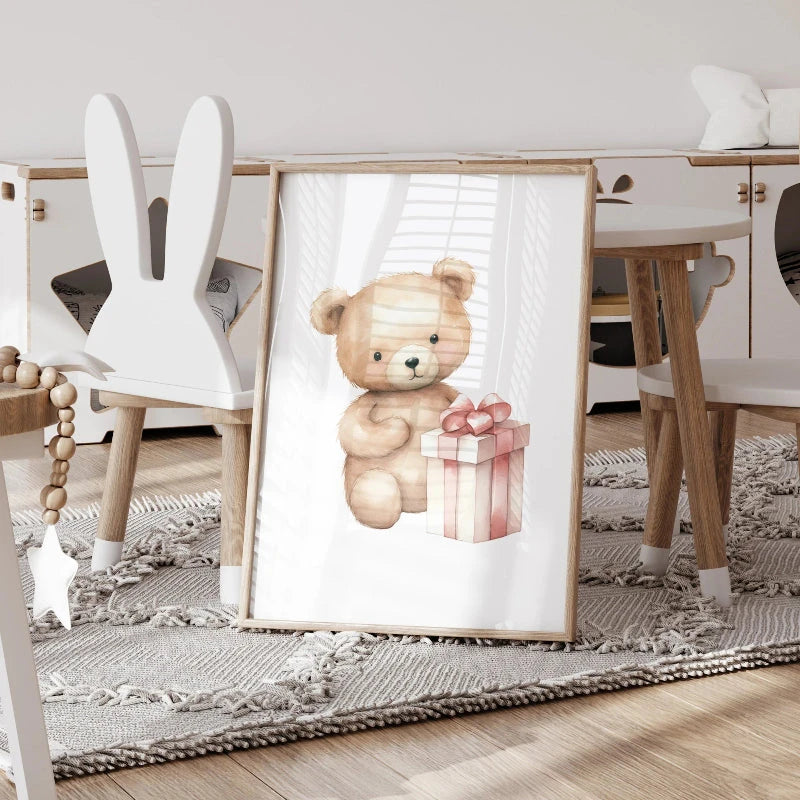 Quadro Decorativo Infantil Trio Ursos Encantadores Quadro Decorativo 02 Kabannas 