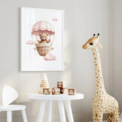 Quadro Decorativo Infantil Trio Ursos Rosa Quadro Decorativo 04 Kabannas 