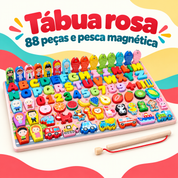 Tábua rosa com 88 peças e pesca magnética