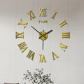 Relógio de Parede Algarismo Romano Kabannas Relógio de Parede - Dourado 