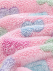 Roupão Bebê Menina com Capuz Fleece Urso e Floral 004 Roupão Menina 01 Kabannas 