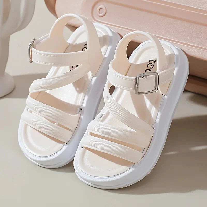 Sandália Infantil Feminina Estilo Romano Fivela Calçado Infantil 18 Kabannas 