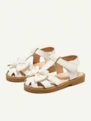 Sandália Infantil Feminina Gladiadora com Laço Couro Velcro 001 Sandália Infantil 04 Kabannas 
