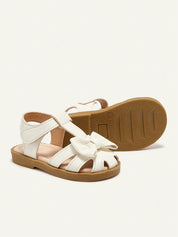 Sandália Infantil Feminina Gladiadora com Laço Couro Velcro 001 Sandália Infantil 04 Kabannas 
