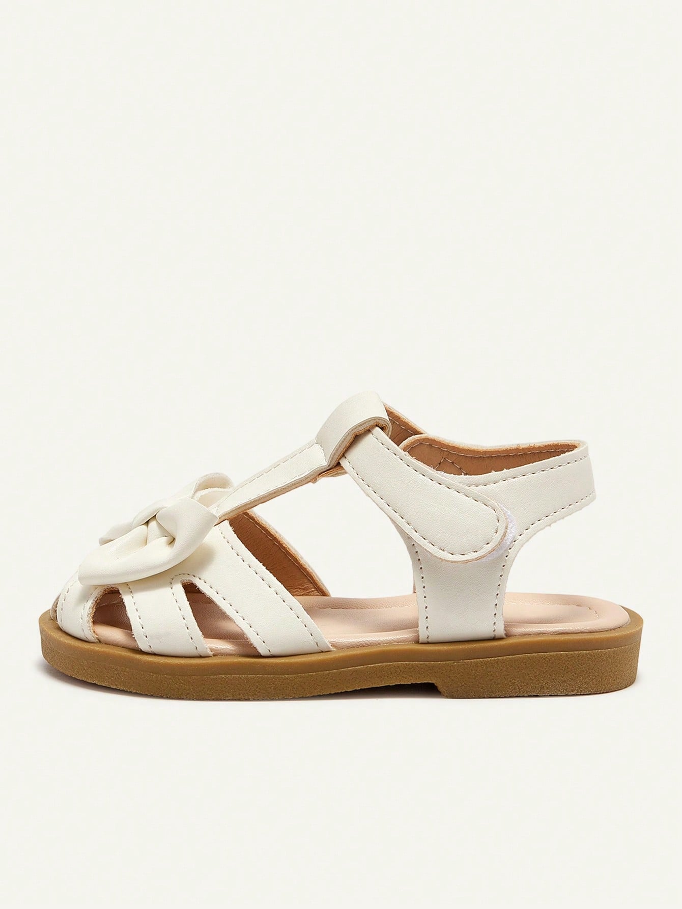 Sandália Infantil Feminina Gladiadora com Laço Couro Velcro 001 Sandália Infantil 04 Kabannas 
