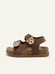 Sandália Infantil Masculina Casual Abertura com Velcro Enfeite de Ursinho 001 Sandália Infantil 01 Kabannas 