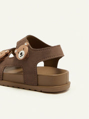 Sandália Infantil Masculina Casual Abertura com Velcro Enfeite de Ursinho 001 Sandália Infantil 01 Kabannas 