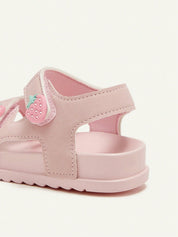 Sandália Infantil Menina Aberta Dois Velcros Morango Sola Macia 001 Sandália Infantil 02 Kabannas 