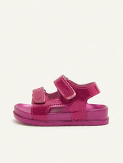 Sandália Infantil Menina Dupla Tira Velcro Glitter 001 Sandália Infantil 12 Kabannas 