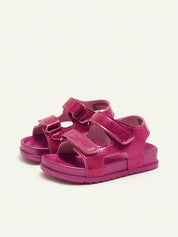 Sandália Infantil Menina Dupla Tira Velcro Glitter 001 Sandália Infantil 12 Kabannas 