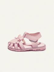 Sandália Infantil Menina Estilo Princesa Fechada com Luz LED Velcro 001 Sandália Infantil 05 Kabannas 