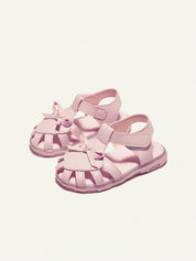 Sandália Infantil Menina Estilo Princesa Fechada com Luz LED Velcro 001 Sandália Infantil 05 Kabannas 