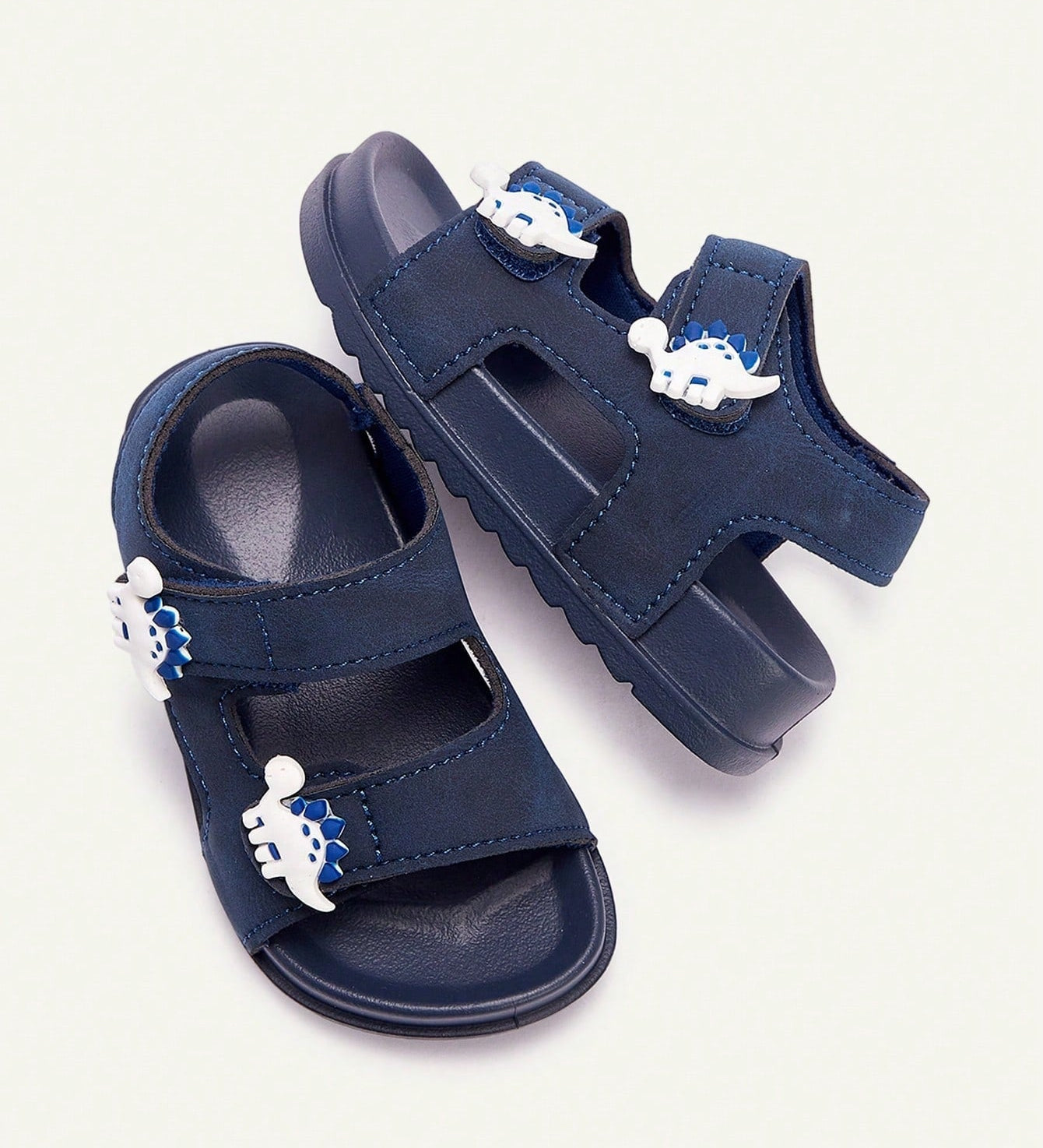 Sandália Infantil Menino Velcro Duplo Aplique Dinossauro 001 Sandália Infantil 03 Kabannas 