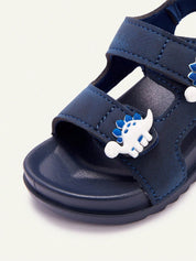 Sandália Infantil Menino Velcro Duplo Aplique Dinossauro 001 Sandália Infantil 03 Kabannas 