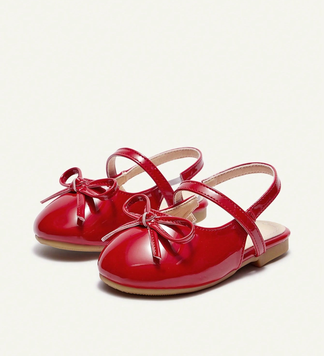 Sapatilha Infantil Feminina Slingback Bico Redondo com Laço Metalizada 001 Sapatilha Infantil 03 Kabannas Vermelho 17 