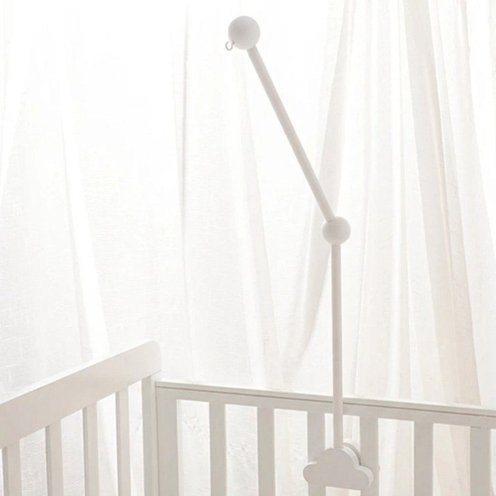 Suporte para Móbile de Berço com Base Nuvem Suporte de Móbile 02 Kabannas Branco 