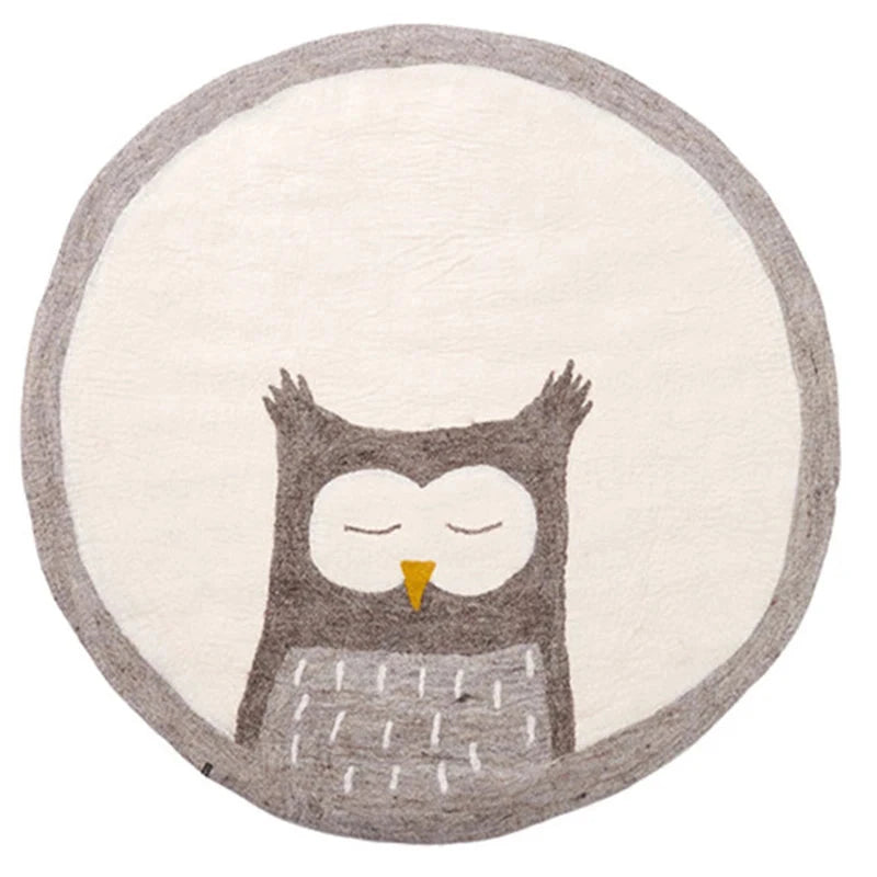 Tapete Infantil Animais Fofos Tapete Infantil 02 Kabannas Modelo 06 80x80 