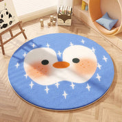 Tapete Infantil Cartoon Macio Tapetes Infantil 22 Kabannas Coruja azul 80x80 