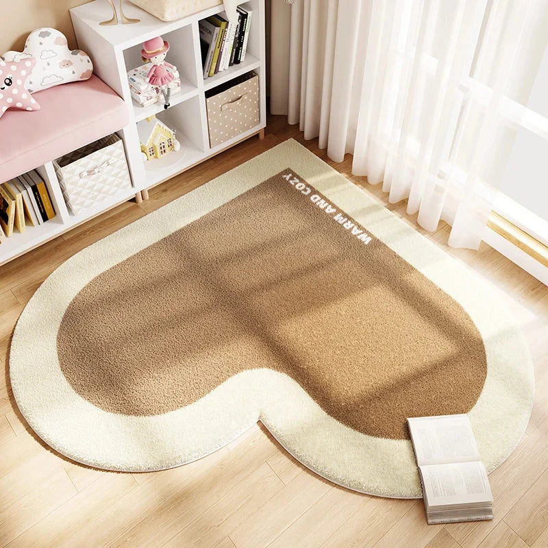 Tapete Infantil Coração Moderno em Cashmere Tapete Infantil 24 Kabannas Marrom claro 140x140CM 