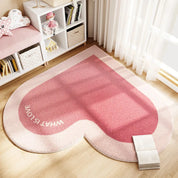 Tapete Infantil Coração Moderno em Cashmere Tapete Infantil 24 Kabannas Rosa amor 100x100CM 