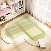 Tapete Infantil Coração Moderno em Cashmere Tapete Infantil 24 Kabannas Verde claro 100x100CM 