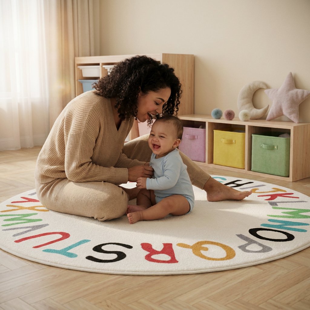Tapete Infantil Redondo Alfabeto Colorido Montessori Tapete Infantil 16 Kabannas 