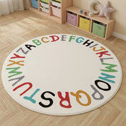 Tapete Infantil Redondo Alfabeto Colorido Montessori Tapete Infantil 16 Kabannas Off-white 80x80 