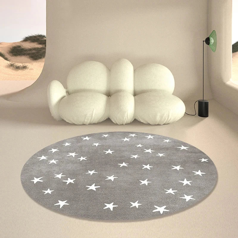 Tapete Infantil Redondo Corações e Estrelas Tapete Infantil 08 Kabannas 
