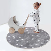 Tapete Infantil Redondo Corações e Estrelas Tapete Infantil 08 Kabannas Modelo 01 80x80 