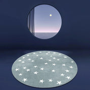 Tapete Infantil Redondo Corações e Estrelas Tapete Infantil 08 Kabannas Modelo 02 80x80 