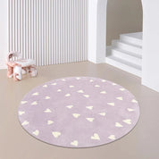 Tapete Infantil Redondo Corações e Estrelas Tapete Infantil 08 Kabannas Modelo 08 80x80 