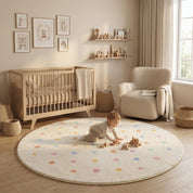 Tapete Infantil Redondo Macio Creme Tapete Infantil 01 Kabannas 