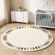 Tapete Infantil Redondo Macio Off-White Poá Boho Tapete Infantil 06 Kabannas Boho 80x80 