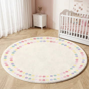 Tapete Infantil Redondo Macio Off-White Poá Candy Colors Tapete Infantil 05 Kabannas Candy colors 80x80 