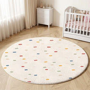 Tapete Infantil Redondo Macio Off-White Poá Colorido Tapete Infantil 04 Kabannas Poá colorido 80x80 