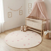 Tapete Infantil Redondo Poá Rosa Candy Tapete Infantil 21 Kabannas 