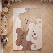 Tapete Infantil Retangular Antiderrapante Ursinhos Tapete Infantil 13 Kabannas 