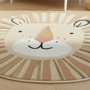 Tapete Leão Infantil Redondo de Cashmere para Quarto Tapete Infantil 01 Kabannas 