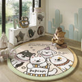 Tapete Quarto Infantil Redondo Decorativo Kabannas Modelo 03 120x120 