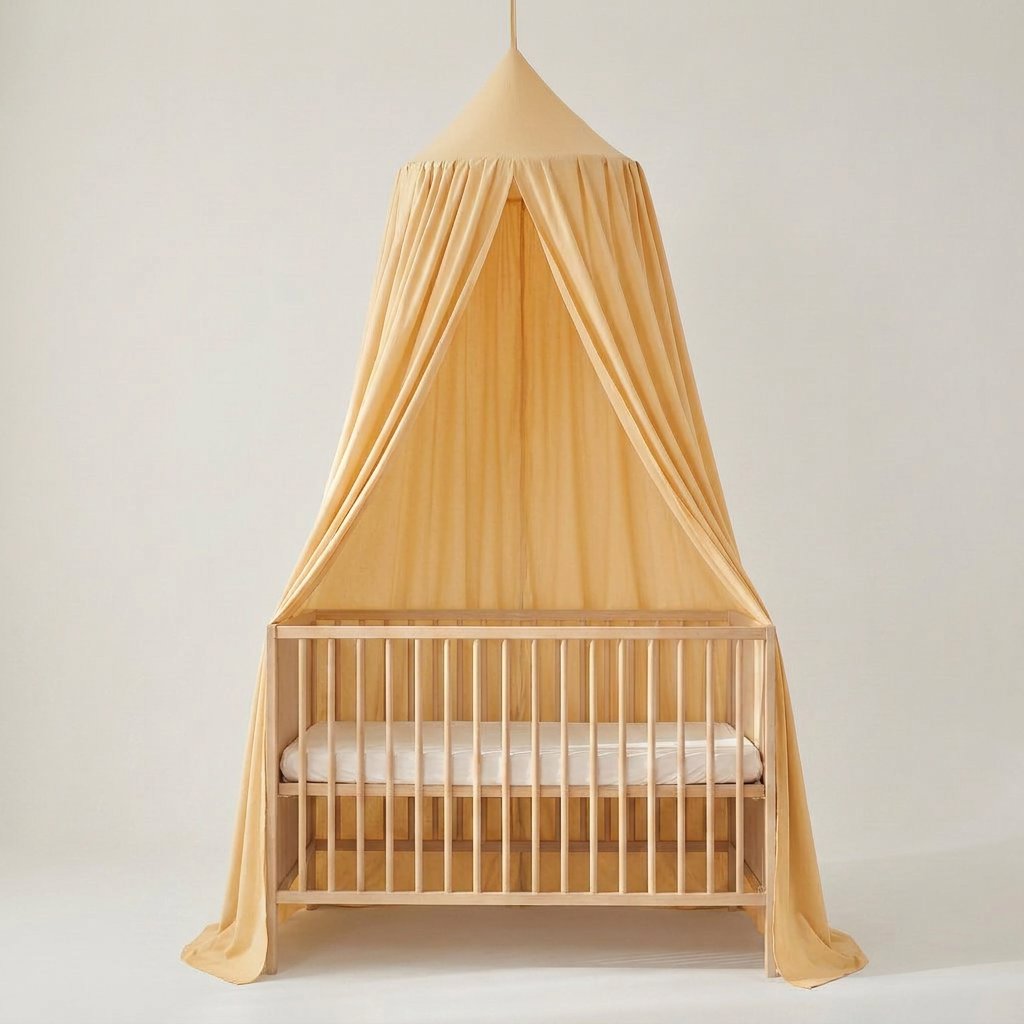 Tenda Dossel Infantil de Algodão para Quarto de Criança Tenda Dossel 01 Kabannas Amarelo 