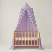 Tenda Dossel Infantil de Algodão para Quarto de Criança Tenda Dossel 01 Kabannas Lilás 270x65 cm 